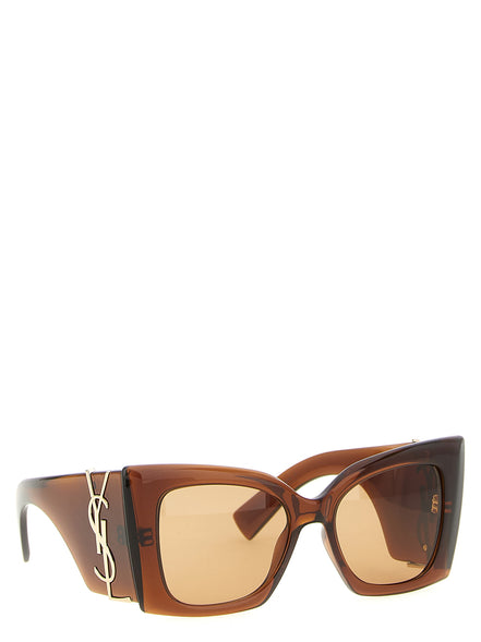 Saint Laurent Brown Acetate Sunglasses