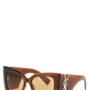 Saint Laurent Brown Acetate Sunglasses