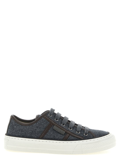 Brunello Cucinelli Gray Low Top Sneakers