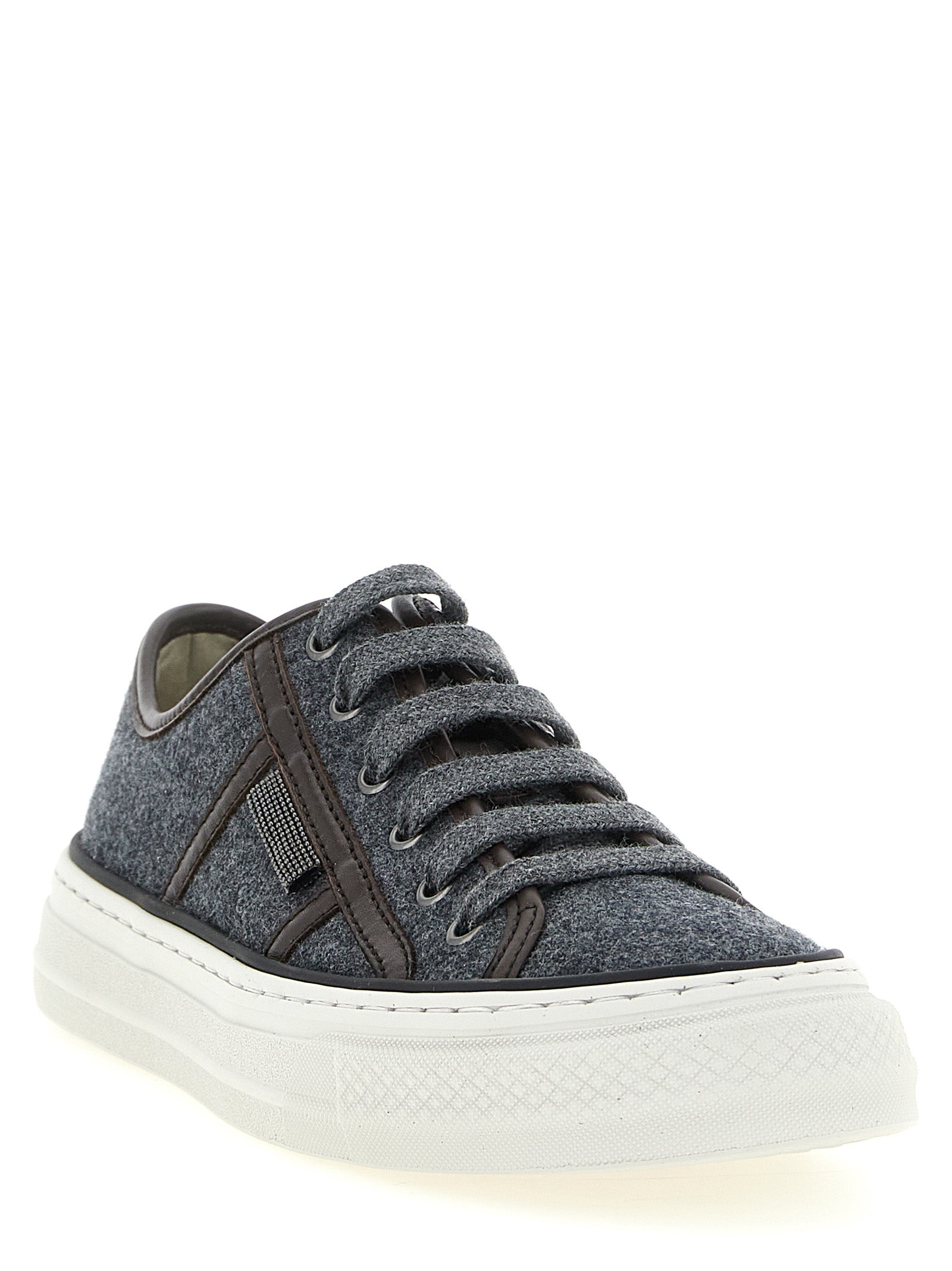 Brunello Cucinelli Gray Low Top Sneakers