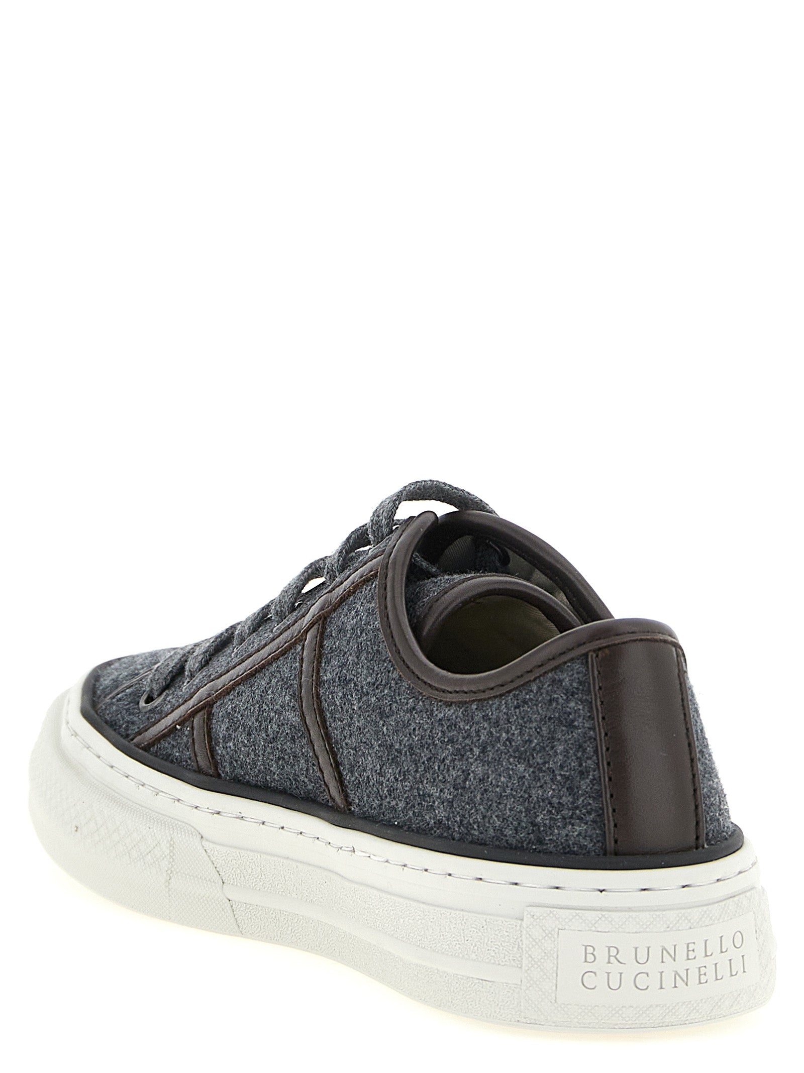 Brunello Cucinelli Gray Low Top Sneakers