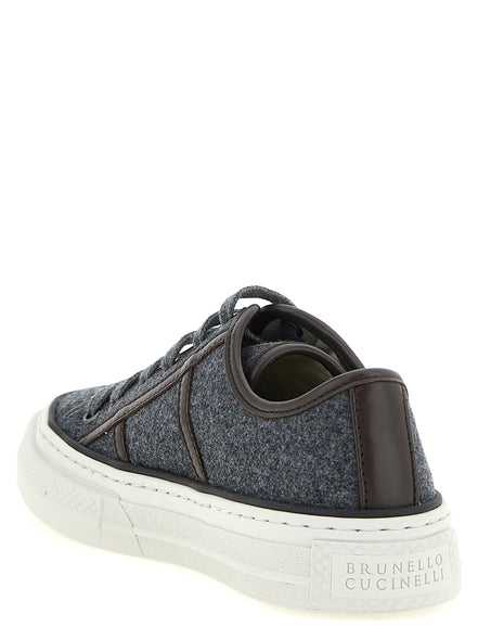 Brunello Cucinelli Gray Low Top Sneakers