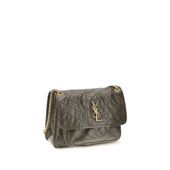 Saint Laurent Niki Bicolor Leather Shoulder Bag