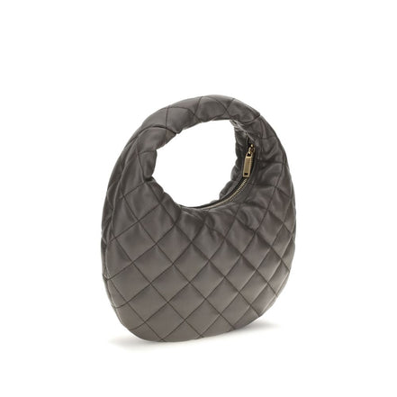 Τσάντα ώμου Saint Laurent Baby Icare γκρι καπιτονέ δέρμα Hobo
