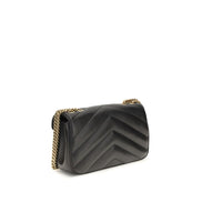 Saint Laurent Loulou Black Leather Crossbody Bag