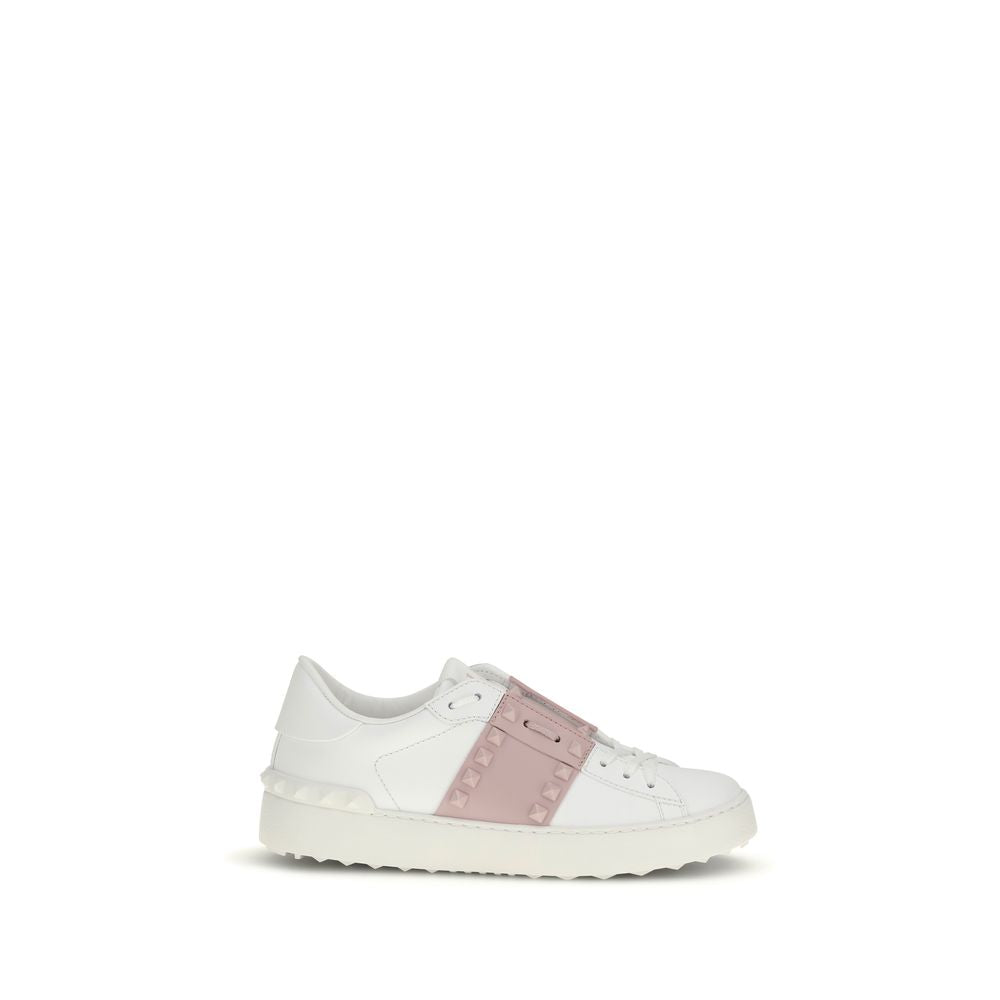 Valentino Garavani White Calf Leather Bos Taurus Low Top Sneakers