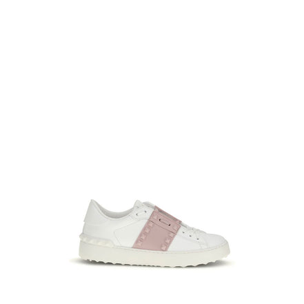 Valentino Garavani White Calf Leather Bos Taurus Low Top Sneakers