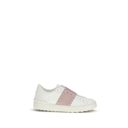 Valentino Garavani White Calf Leather Bos Taurus Low Top Sneakers