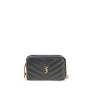 Saint Laurent LouLou Matelassé Black Leather Camera Bag