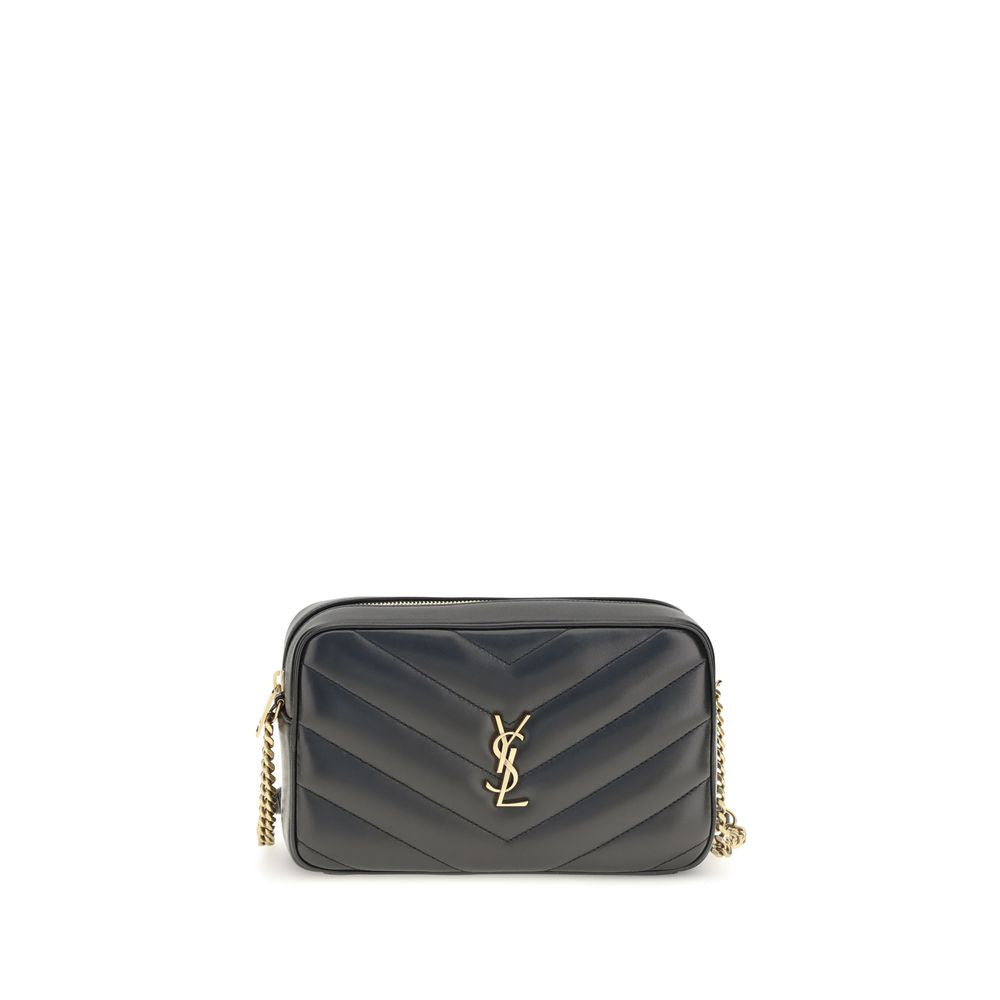 Saint Laurent LouLou Matelassé Black Leather Camera Bag