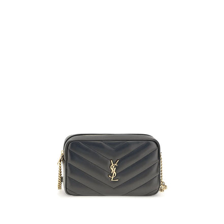 Saint Laurent LouLou Matelassé Black Leather Camera Bag