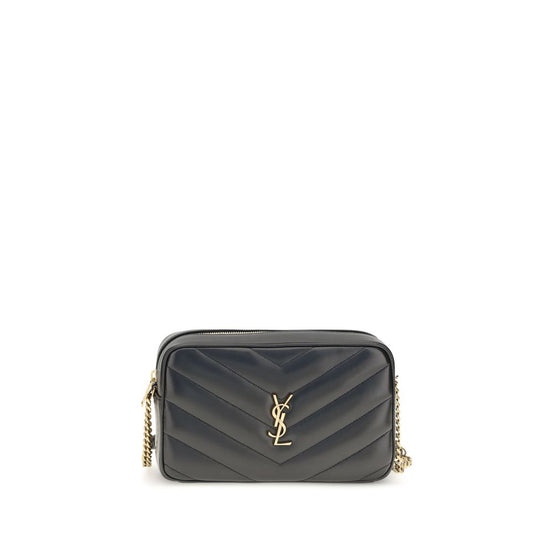 Saint Laurent LouLou Matelassé Black Leather Camera Bag