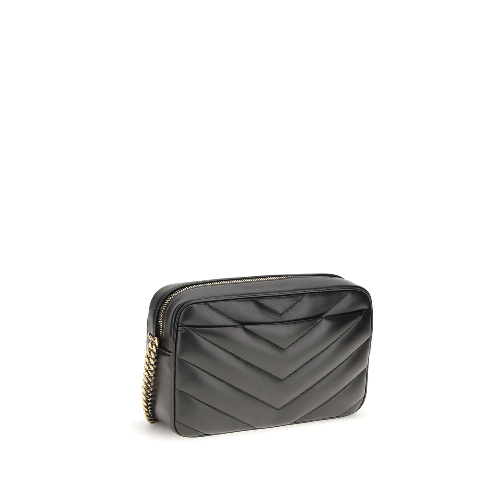 Saint Laurent LouLou Matelassé Black Leather Camera Bag