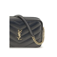 Saint Laurent LouLou Matelassé Black Leather Camera Bag