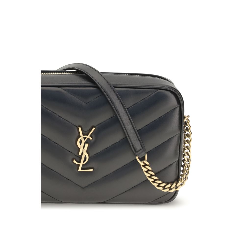 Saint Laurent LouLou Matelassé Black Leather Camera Bag