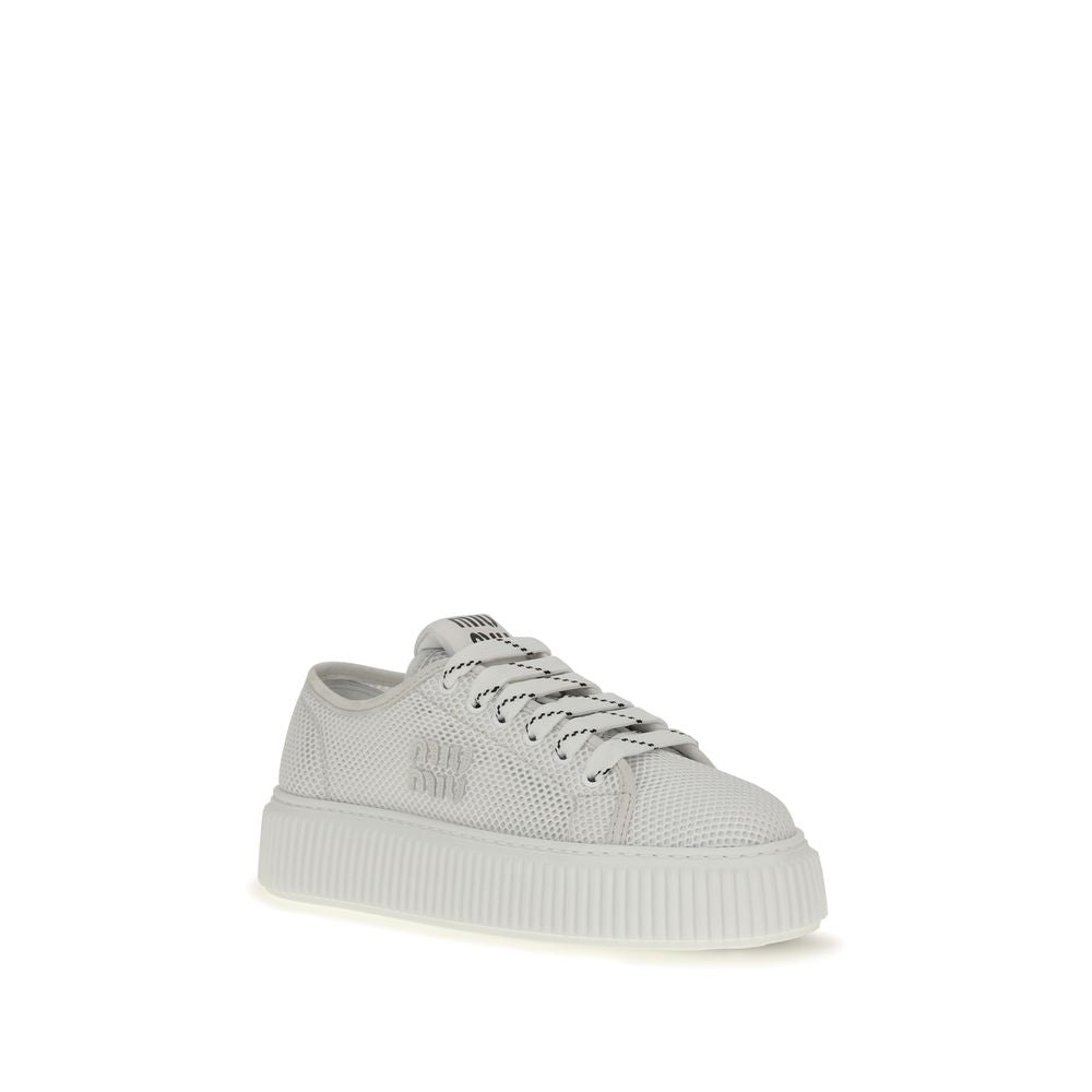 Miu Miu White Platform Sneakers