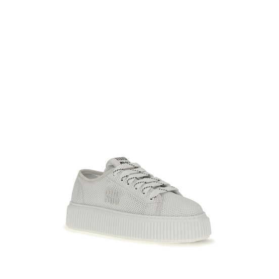 Miu Miu White Platform Sneakers