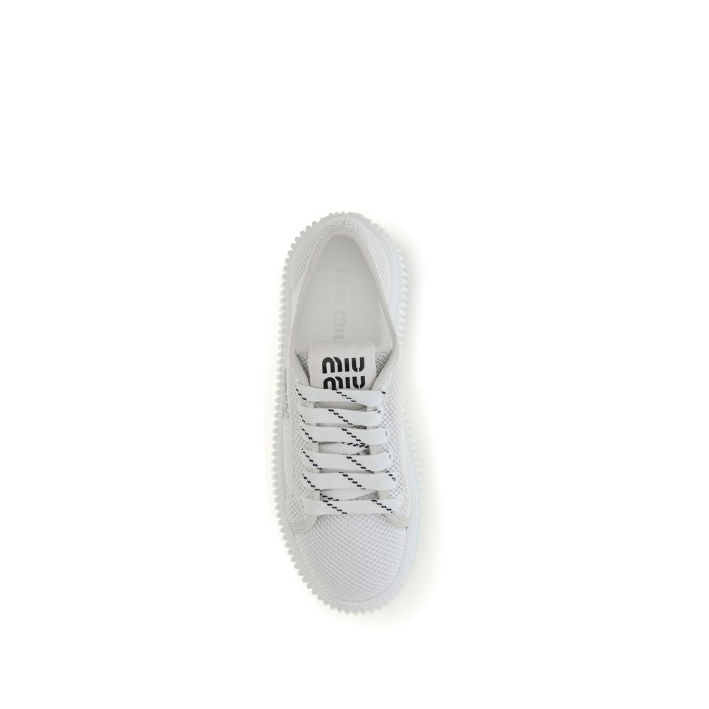 Miu Miu White Platform Sneakers