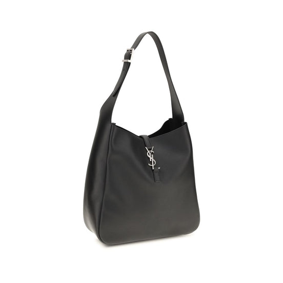 Saint Laurent Le 5 à 7 Large Black Leather Shoulder Bag