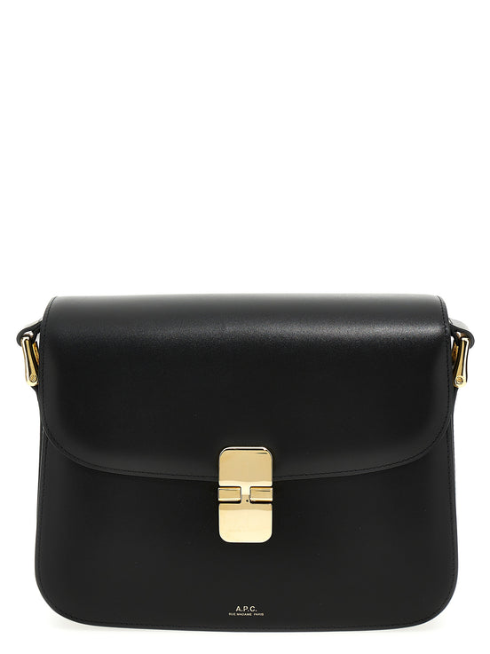 A.P.C. Black Cowhide Crossbody Bag