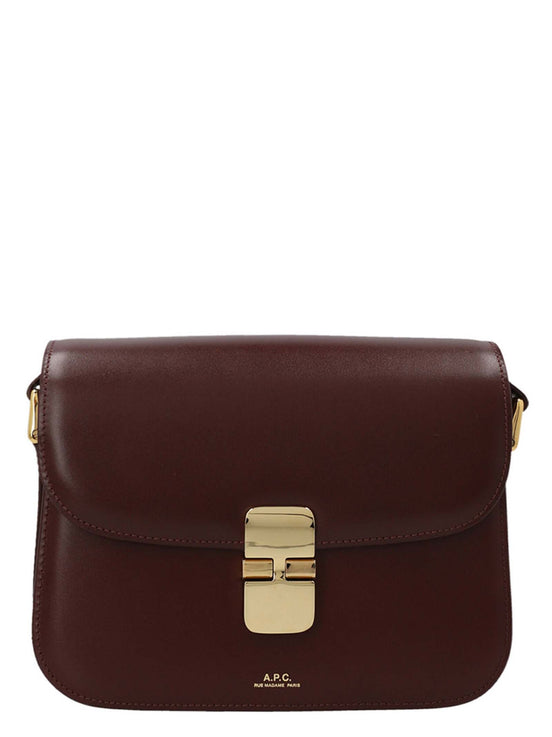 A.P.C. Bordeaux Cowhide Crossbody Bag