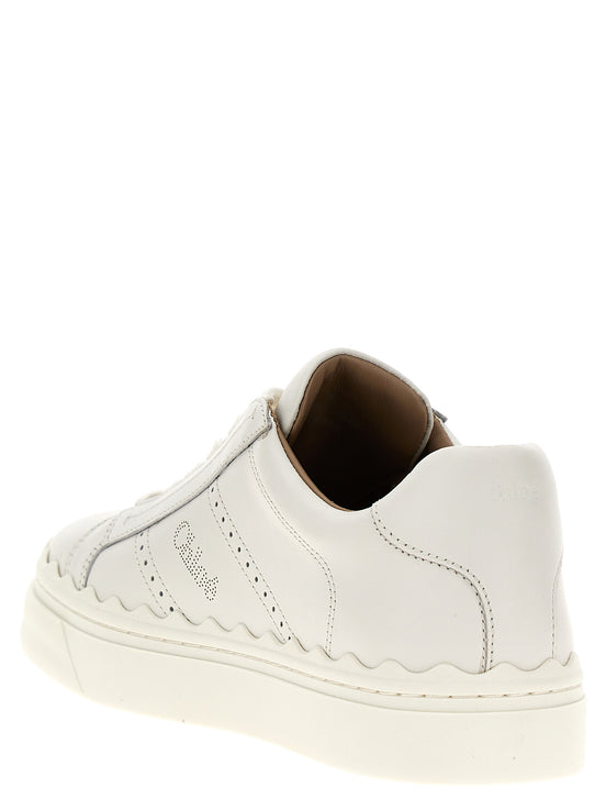 Chloé Lauren White Leather Sneakers