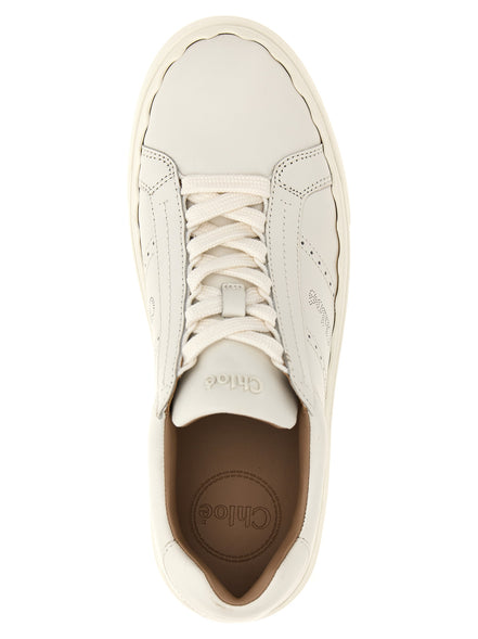 Chloé Lauren White Leather Sneakers