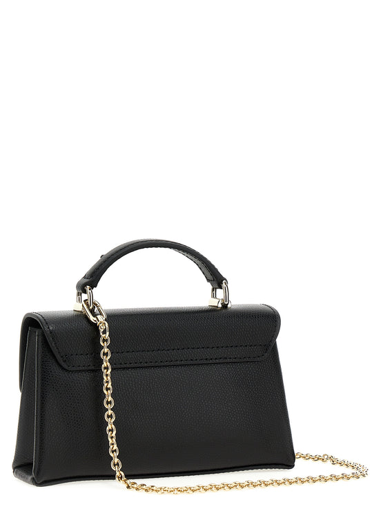 Τσάντα Χιαστί Furla από Μαύρο Δέρμα