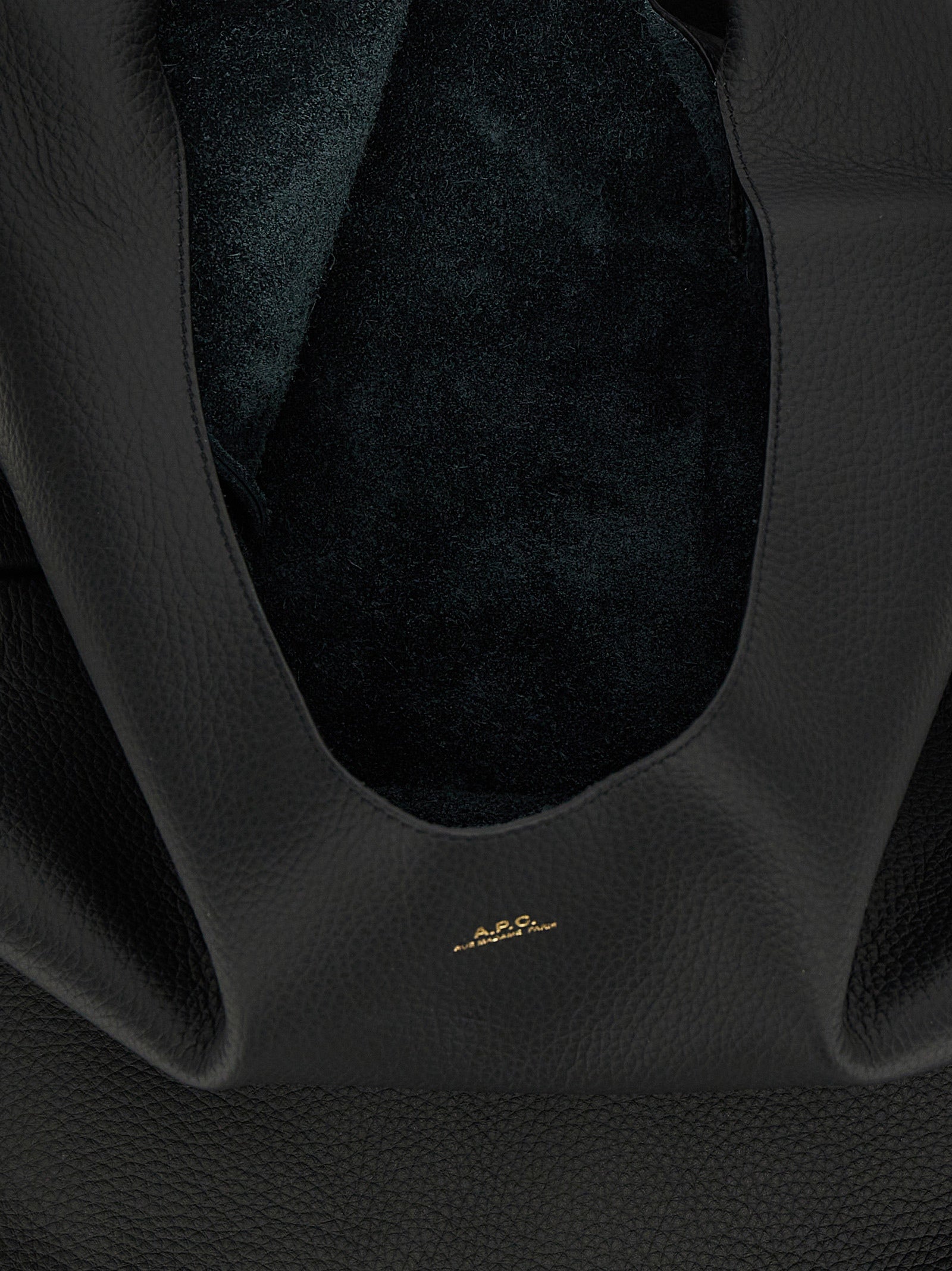 A.P.C. Black Calfskin Shoulder Bag