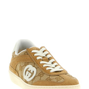 Gucci Beige Calfskin Low Top Sneakers