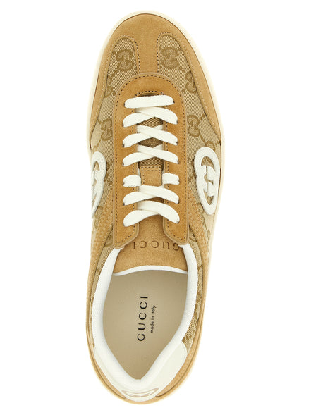 Gucci Beige Calfskin Low Top Sneakers