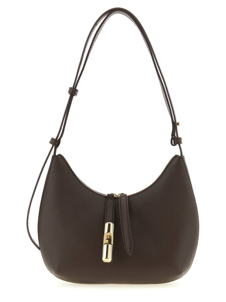 Furla Goccia Brown Leather Shoulder Bag