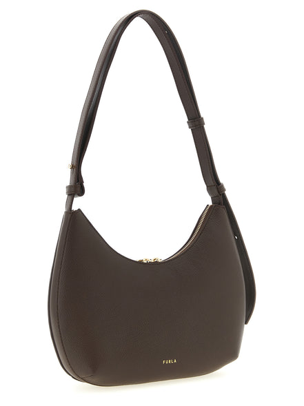 Furla Goccia Brown Leather Shoulder Bag
