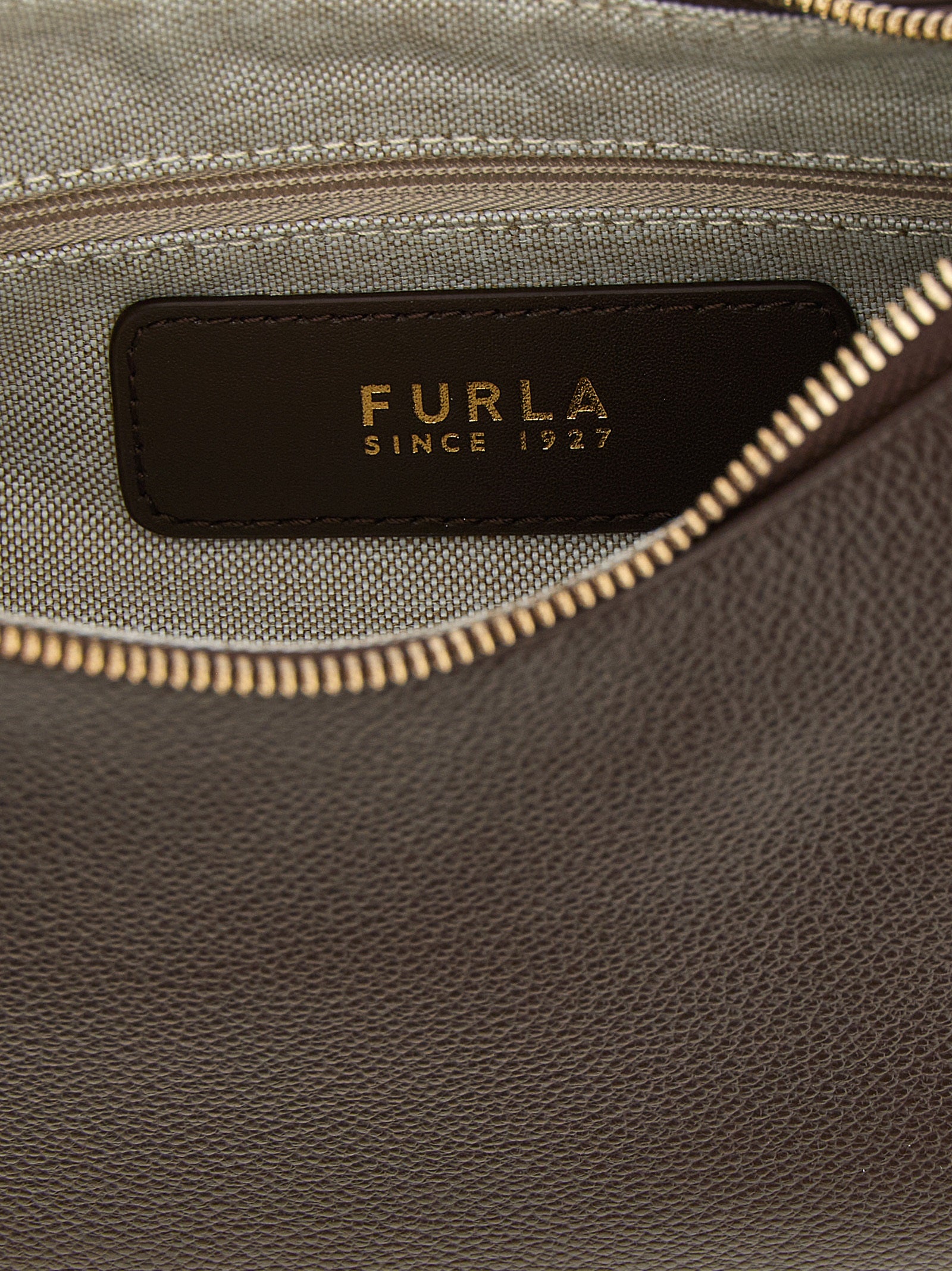 Furla Goccia Brown Leather Shoulder Bag