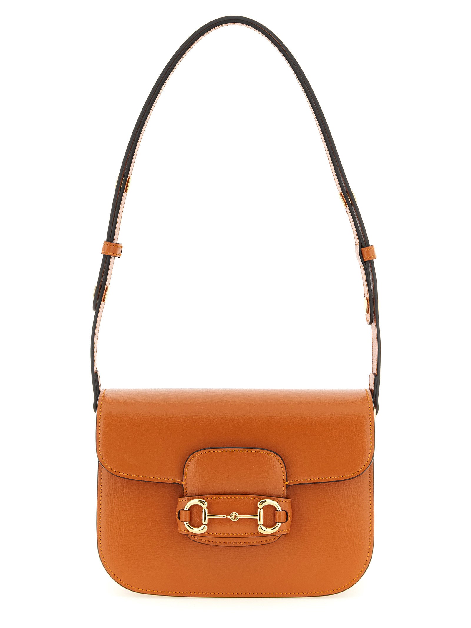 Gucci Horsebit 1955 Πορτοκαλί Δερμάτινη Τσάντα Ώμου