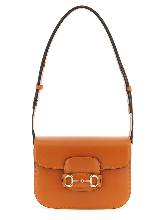 Gucci Horsebit 1955 Orange Leather Shoulder Bag