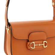 Gucci Horsebit 1955 Πορτοκαλί Δερμάτινη Τσάντα Ώμου