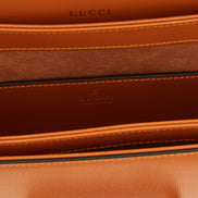Gucci Horsebit 1955 Πορτοκαλί Δερμάτινη Τσάντα Ώμου