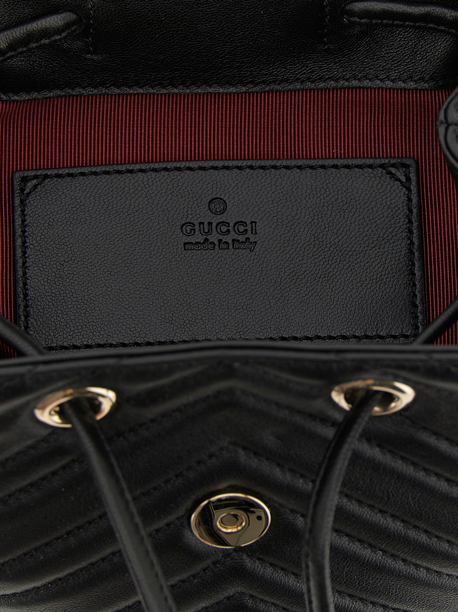 Gucci Black Lamb Leather Backpack