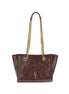 Saint Laurent Μικρή Καφέ Δερμάτινη Τσάντα Tote