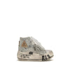 R13 White Cotton High Top Sneakers