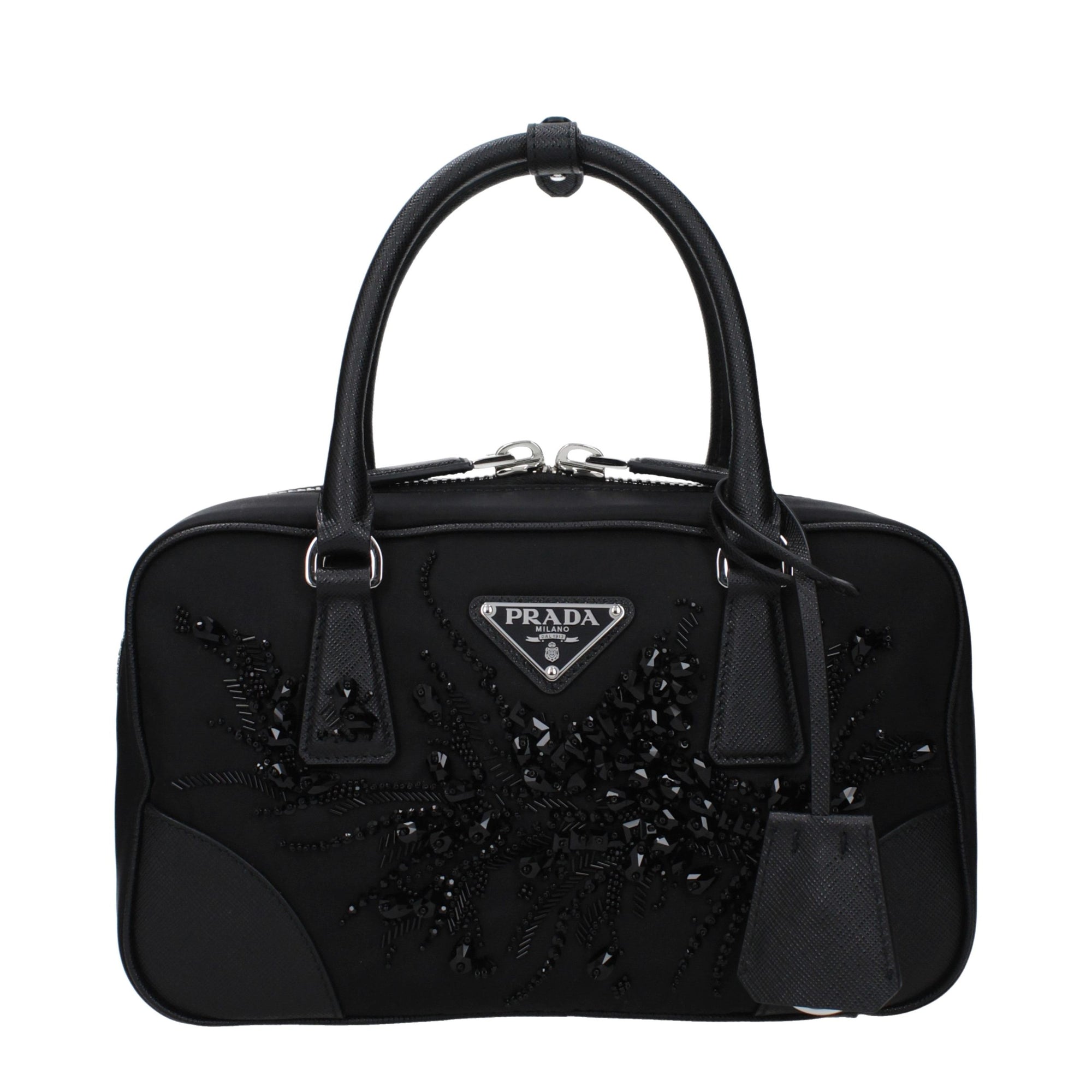 Prada Black Fabric Satchel Bag