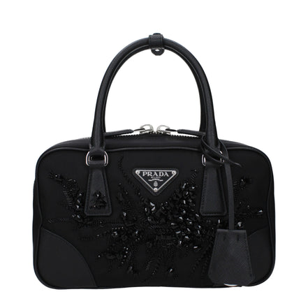 Prada Black Fabric Satchel Bag