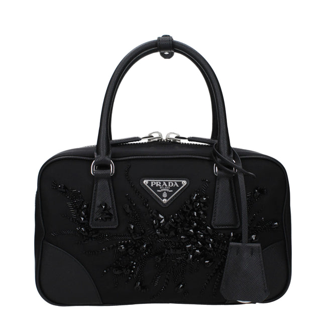 Prada Black Fabric Satchel Bag