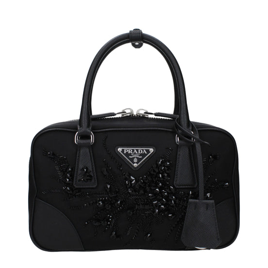 Prada Black Fabric Satchel Bag