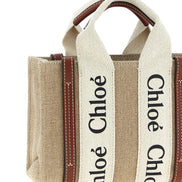 Chloé Woody Μικρή Τσάντα Ώμου από Καμβά