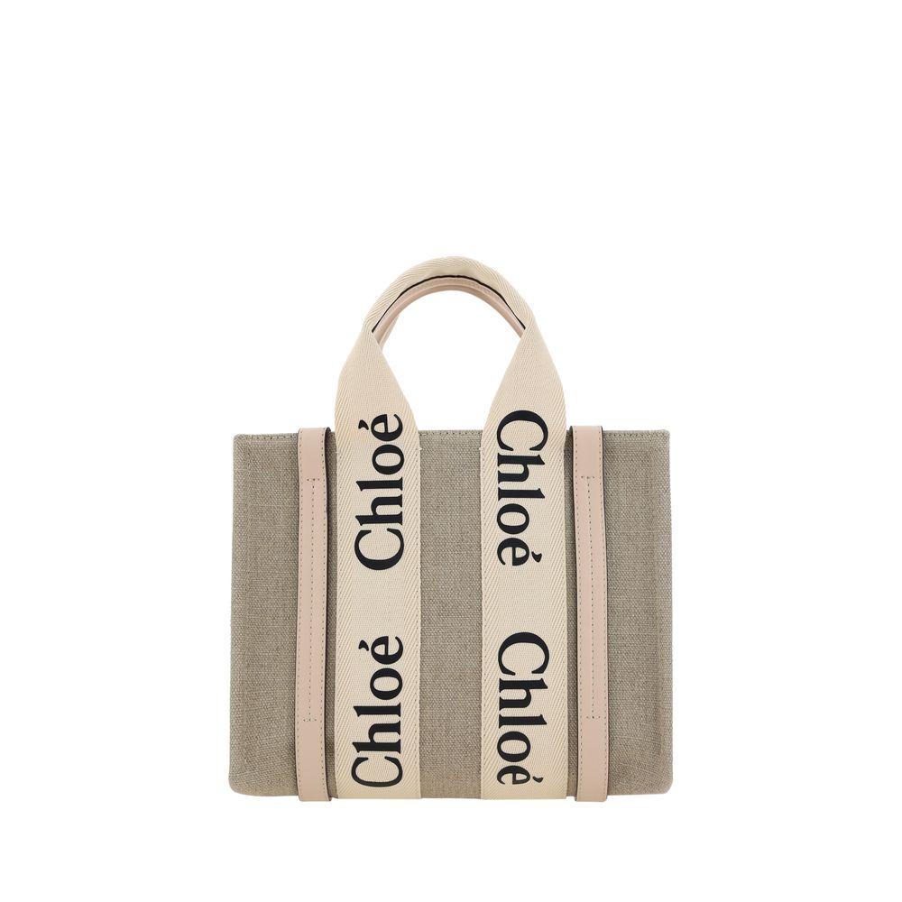Chloé Woody Canvas Tote Bag