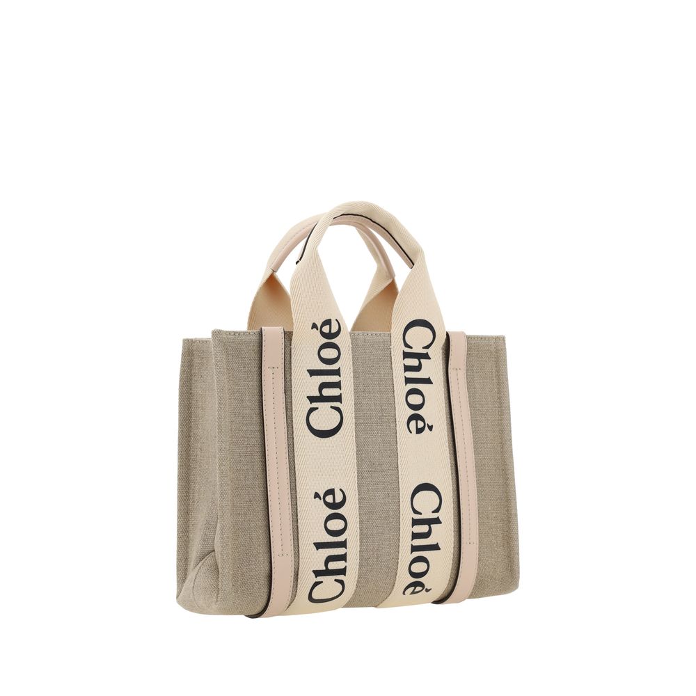 Chloé Woody Canvas Tote Bag