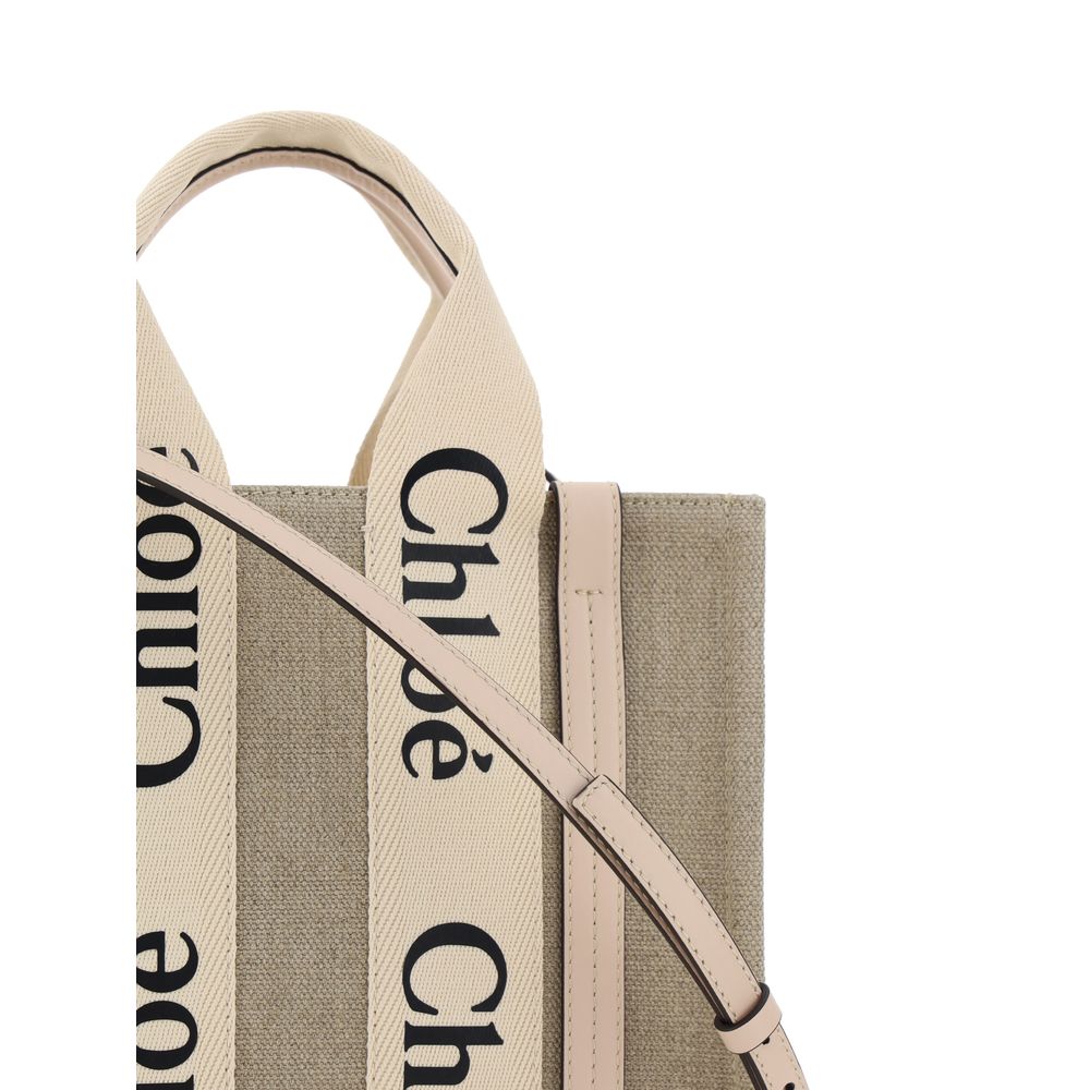 Chloé Woody Canvas Tote Bag