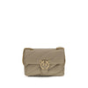 PINKO Love Classic Gray Leather Shoulder Bag